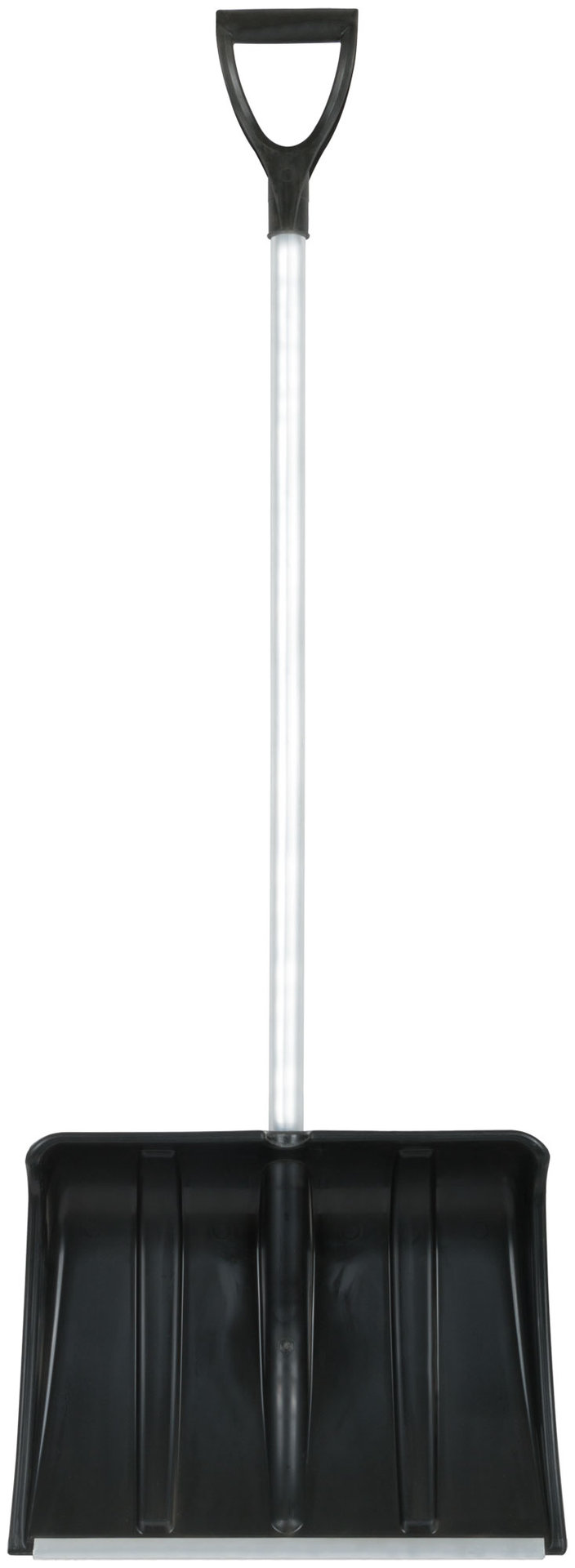 Лопата для уборки снега Снеговик пластиковая, алюминиевый черенок 500x375x1355 мм (68104)