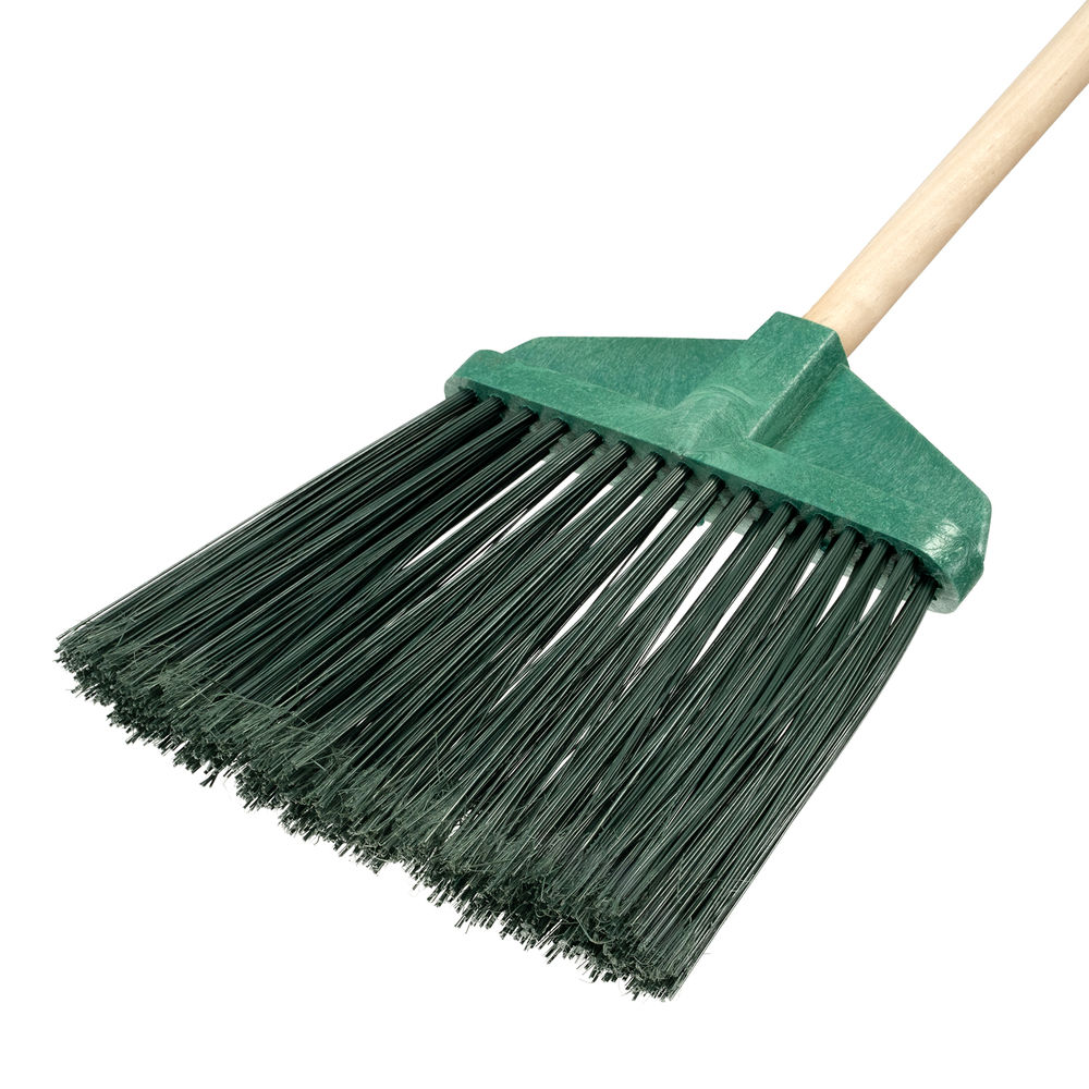 Метла полипропиленовая, 345 х 200 х 1420 мм, веерная распушенная, деревянный черенок, Сибртех (63230)