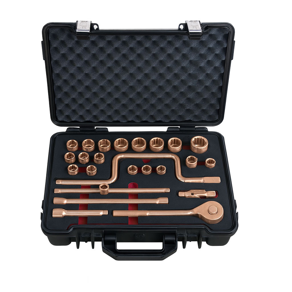 Набор торцевых головок искробезопасных 1/2, 24 предмета BeCu, HORTZ