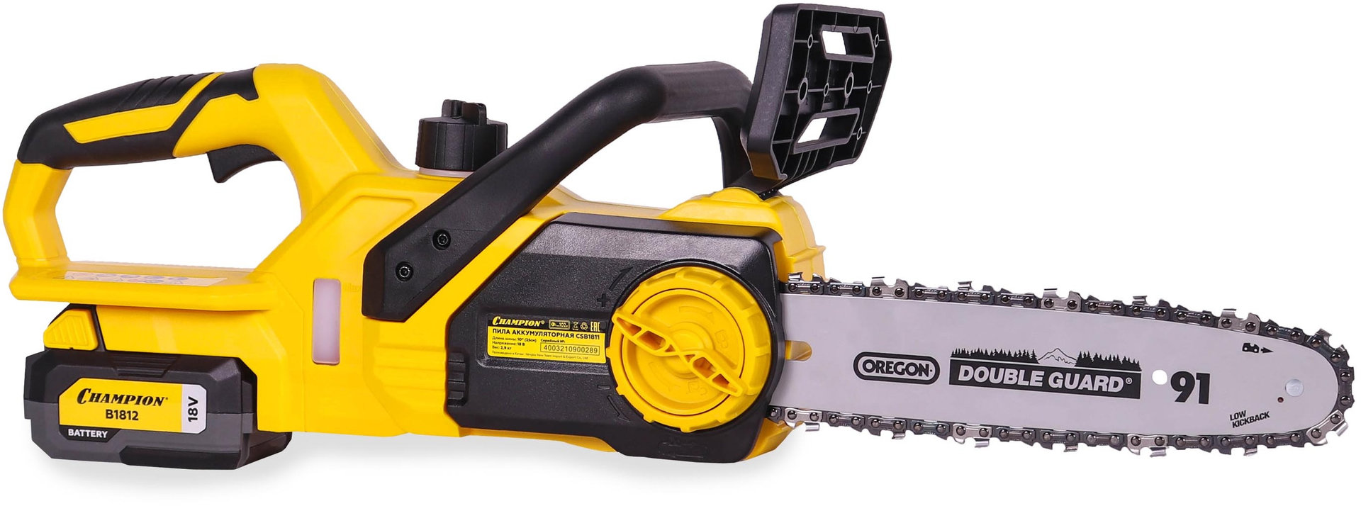 Пила аккумуляторная CHAMPION CSB1811 (18В4Ач Li-ion2.9кг36мин103/8-1,3-40,2300об/мин безАКБиЗУ) (CSB1811)