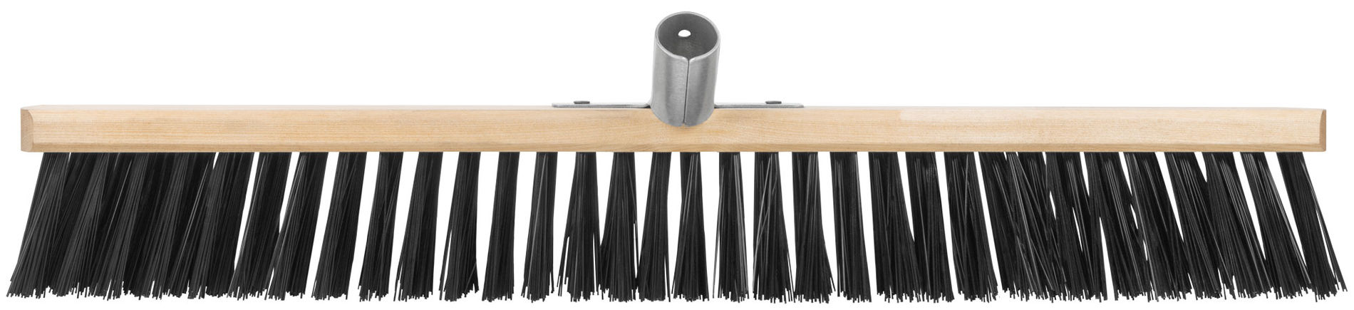 Щетка уличная деревянная, жесткая щетина, металлическая тулейка под углом, 5-ти рядная, 600 мм (68051)