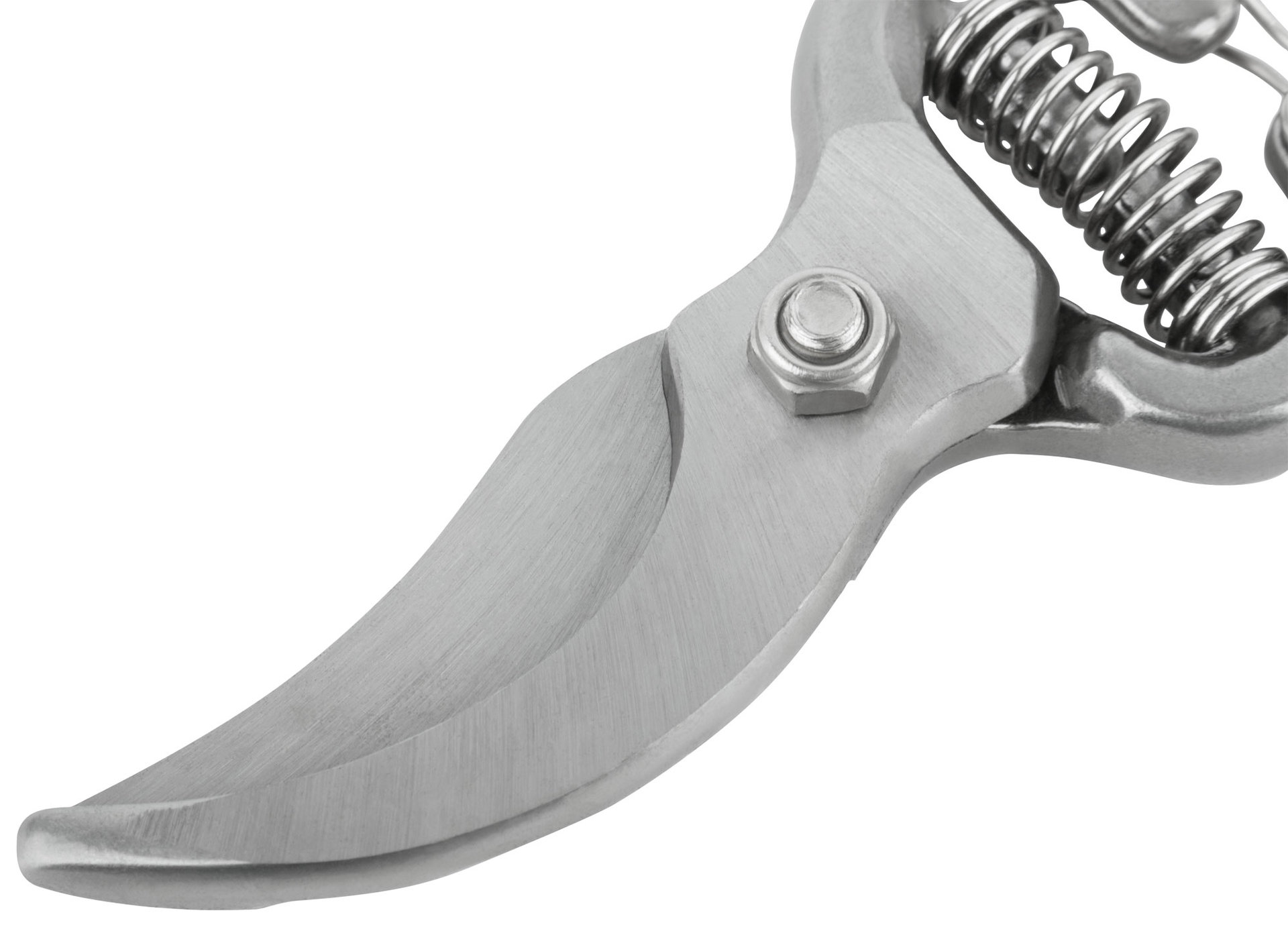 Секатор, режущие кромки внахлест, усиленная пружина, цельнокованый, ПВХ изогнутые ручки 215 мм (77088)