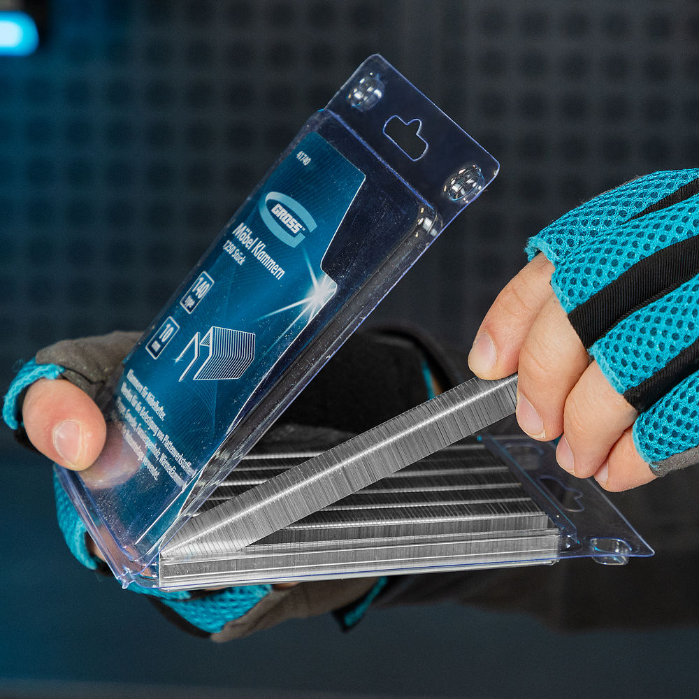 Скобы, 10 мм, для мебельного степлера, усиленные, тип 140,1250 шт Gross (41740)