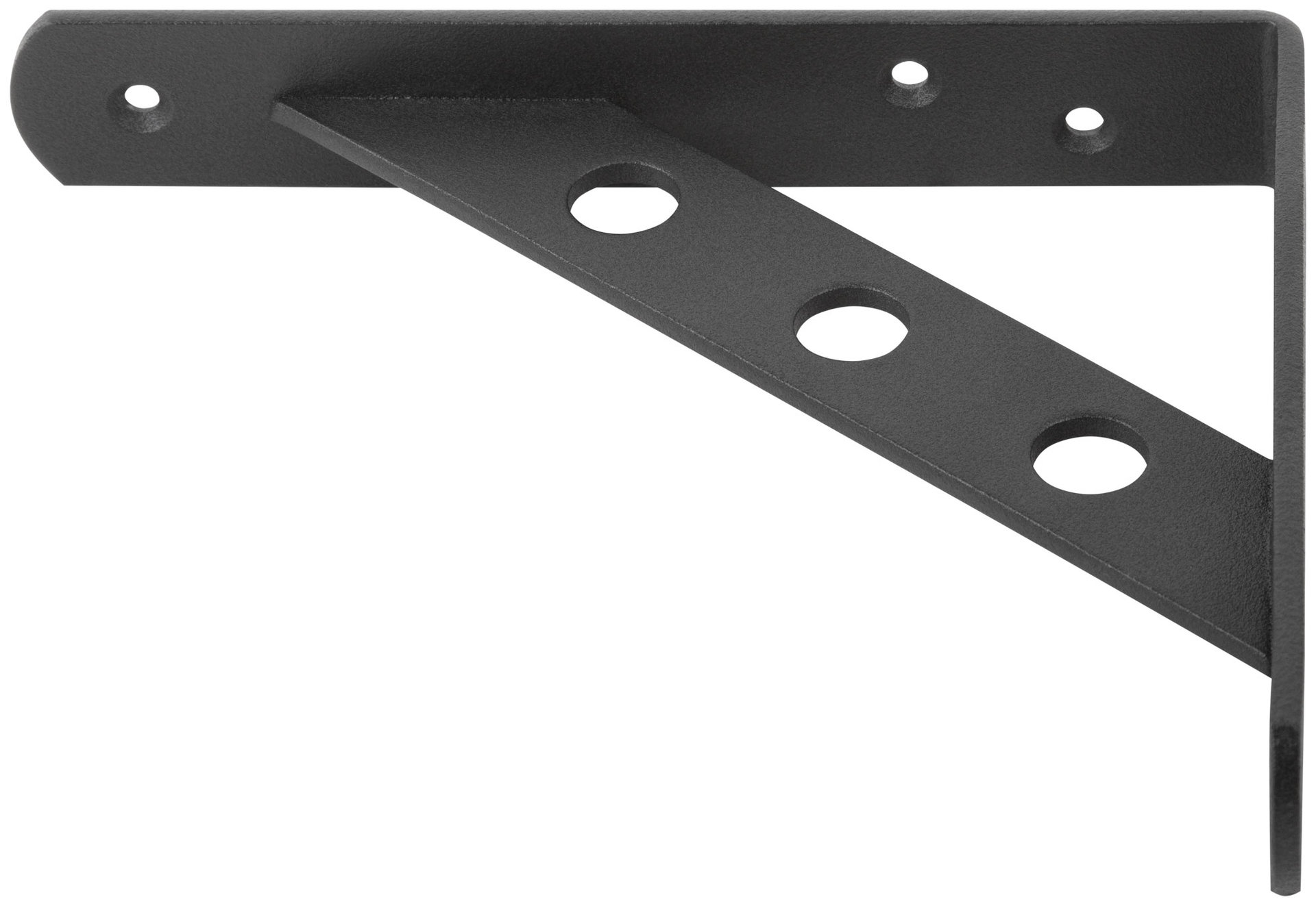 Уголок-кронштейн усиленный черный 150х125 мм (66102)