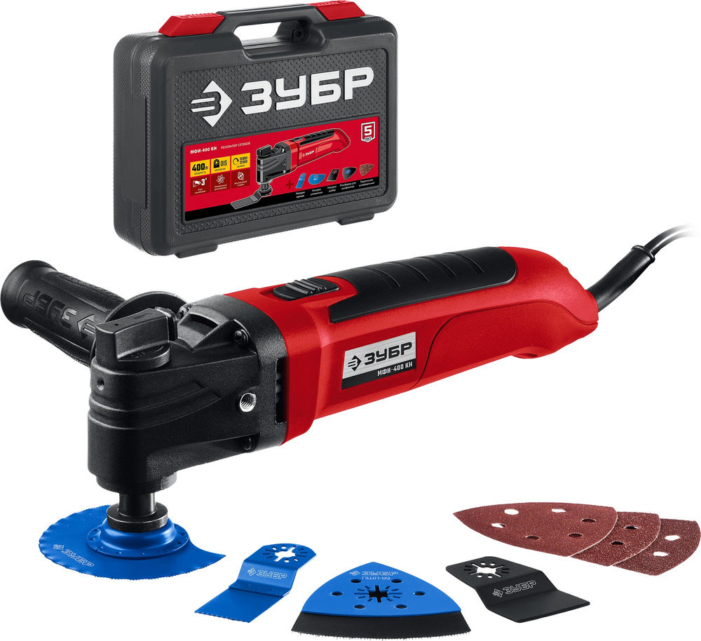 Реноватор 400 Вт кейс набор насадок OIS ЗУБР МФИ-400 КН