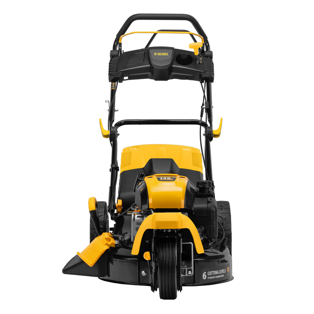 Бензиновая газонокосилка GLT-460SP-T, Trike 149 см3, 46 см, привод, панель, 60л Denzel  (58810)