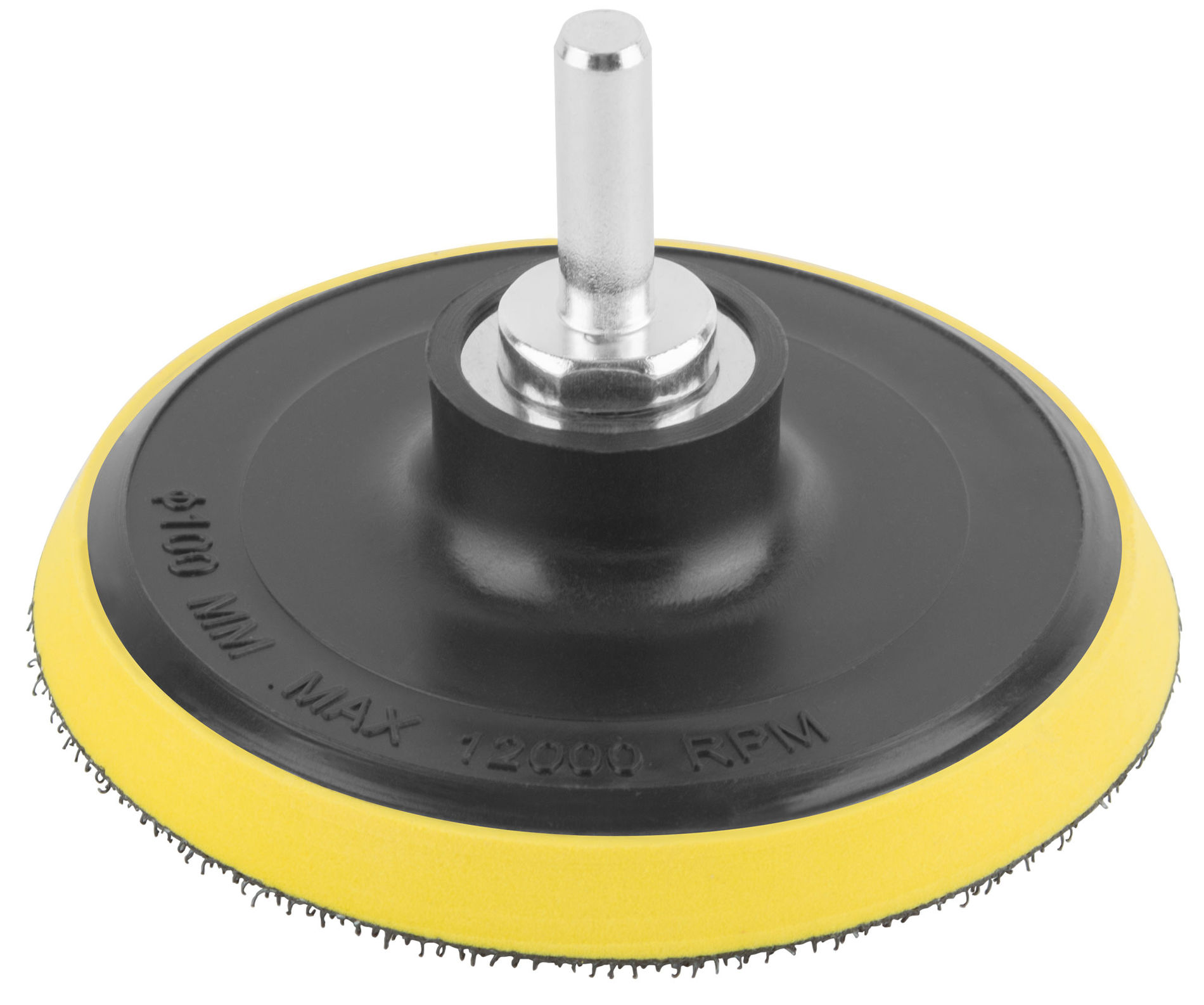 Диск шлифовальный с липучкой для АГШК, гайка М14 + переходник для дрели, 100x9 мм (39630)