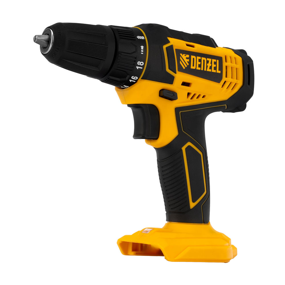 Дрель-шуруповерт аккумуляторная CDL-18-0, Li-Ion, 18 В Denzel (26117)