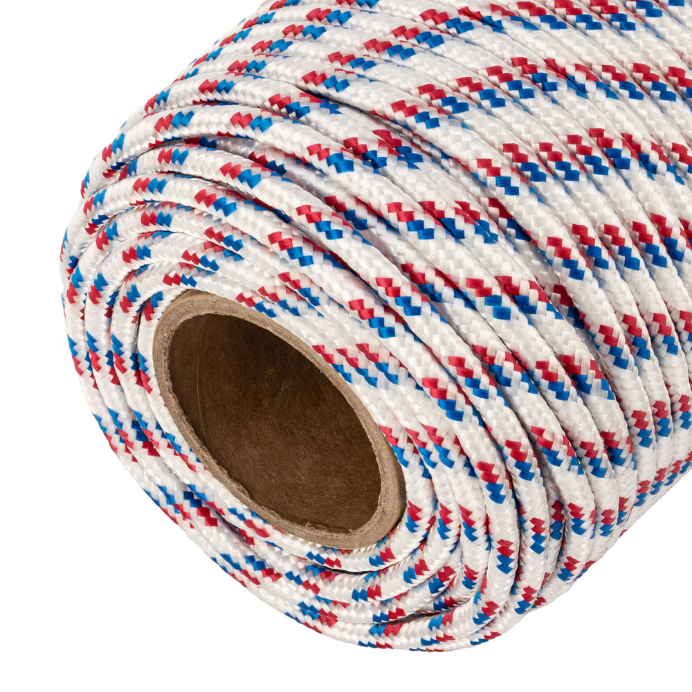 Фал плетеный полипропиленовый с сердечником, 8 мм, L 100 м, 16-прядный, Сибртех (93966)