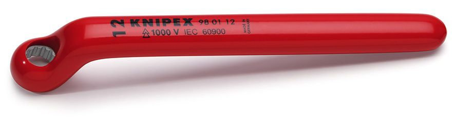 Ключ гаечный накидной VDE, 12 мм, длина 185 мм, диэлектрический (KN-980112)