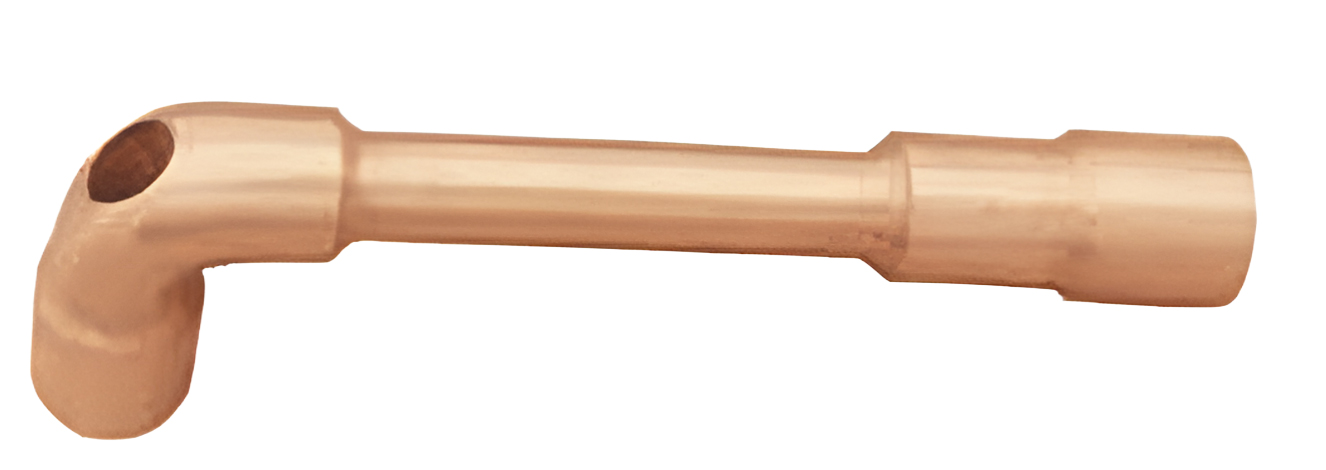 Ключ торцевой двухсторонний изогнутый искробезопасный сплав BeCu 122A-15, HORTZ