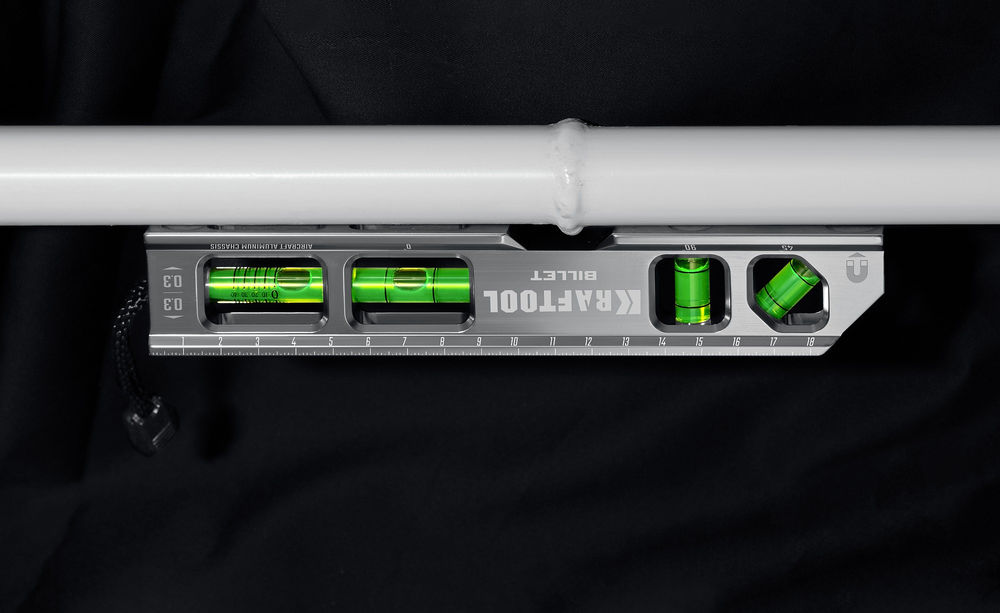 Брусковый магнитный уровень BILLET-20, 8 в 1, 200 мм, точность 0.3 мм/м, 4 глазка KRAFTOOL 34790