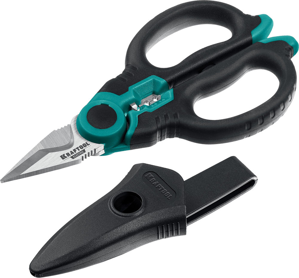 Ножницы электрика 160 мм 4 в 1 с чехлом ELECTRIC KRAFTOOL 23356