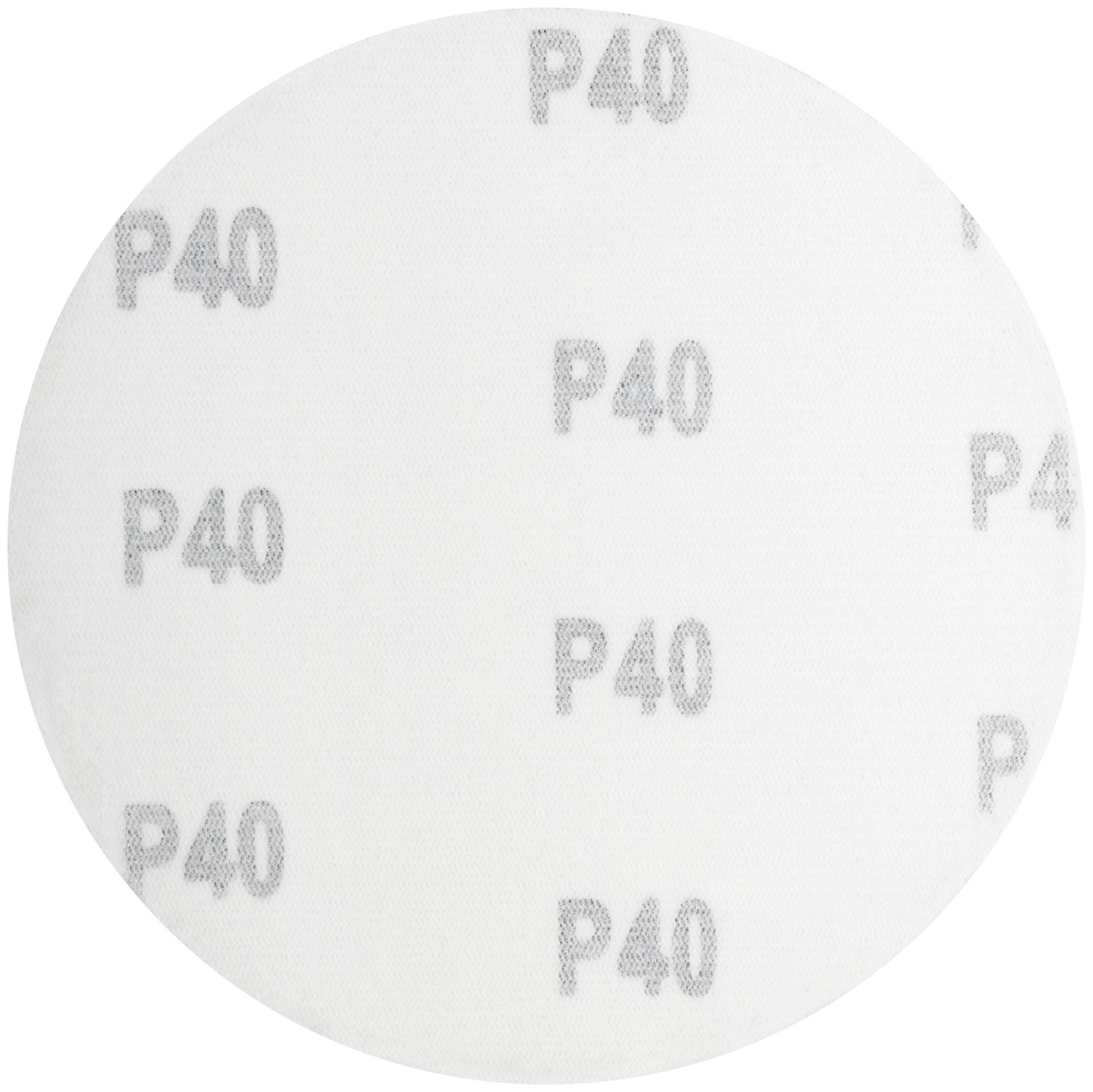 Круги шлифовальные сплошные (липучка), алюминий-оксидные, 125 мм, 5 шт. Р 40 (39822М)