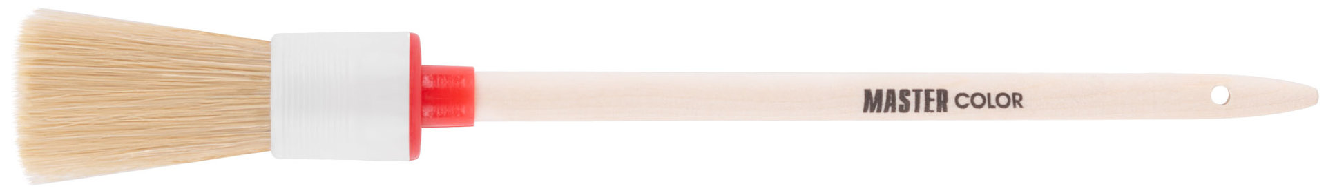 Круглая кисть, натур. щетина, 55% топс, деревянная ручка, O25 мм (30-0401)