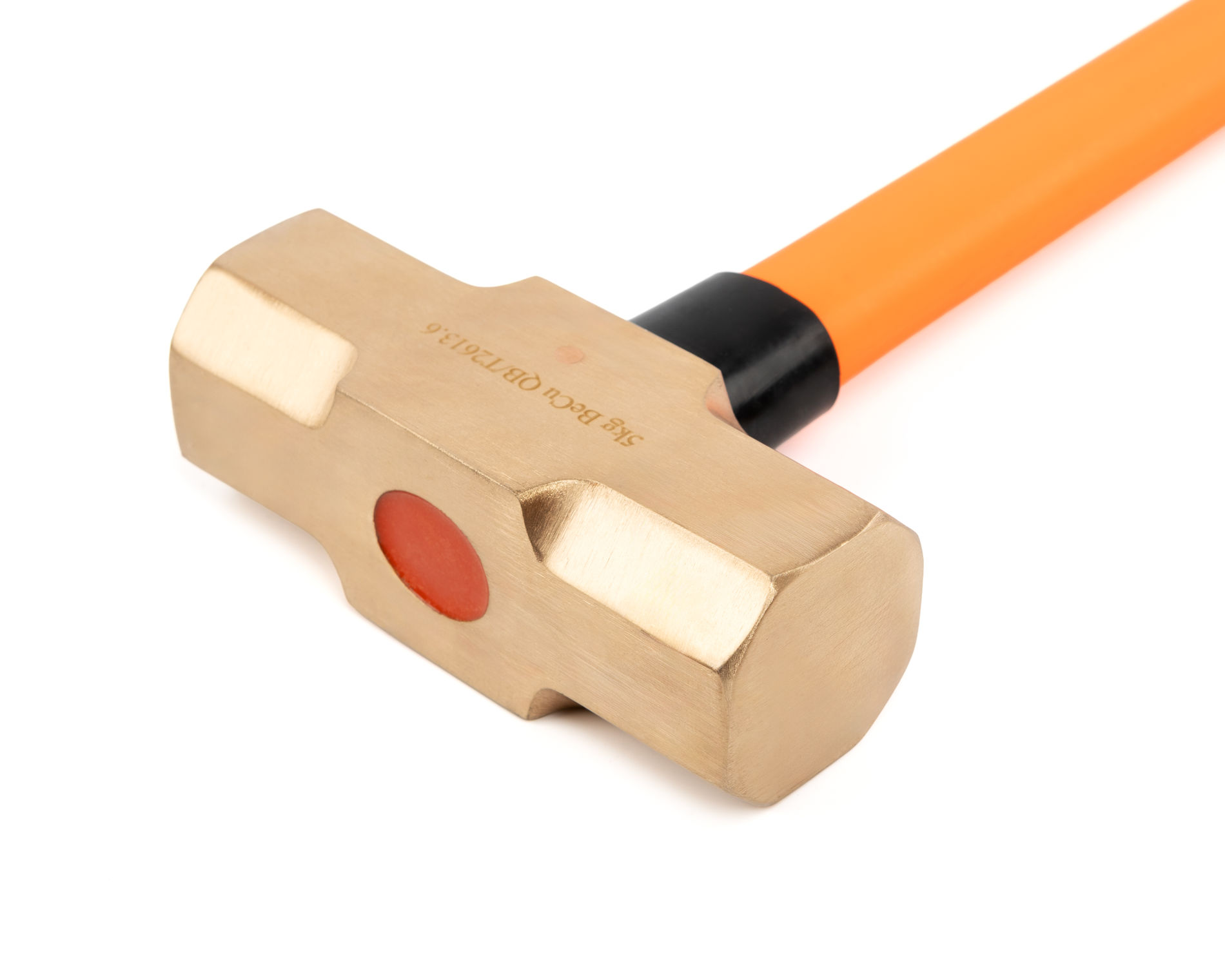 Кувалда тупоносая 5 кг BeCu рукоятка фибергласс искробезопасная, HORTZ