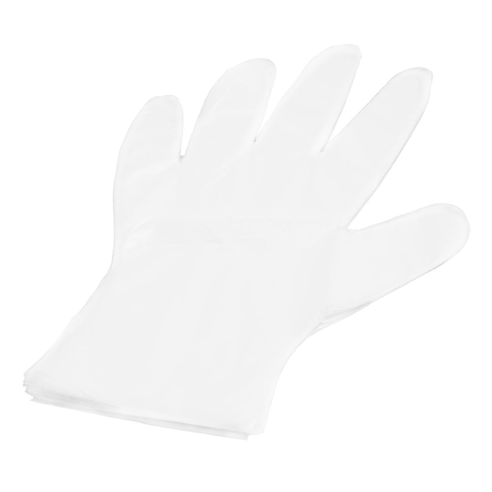 Перчатки одноразовые полиэтиленовые, прозрачные, 100 шт. (50 пар) L (67940)
