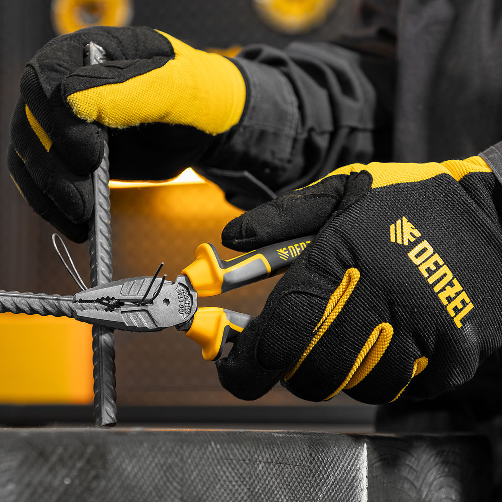 Плоскогубцы комбинированные 180 мм, трехкомпонентные рукоятки Denzel (17081)