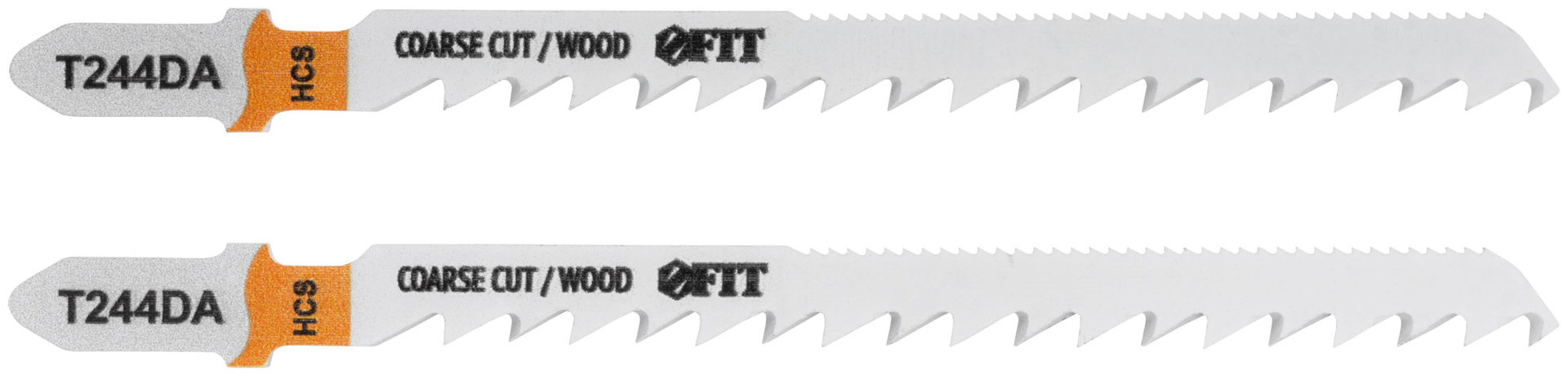 Полотна по дереву двусторонние, HCS, шлифованные под свободным углом зубья, 100/75 мм (T244DA), 2 шт. (40961)