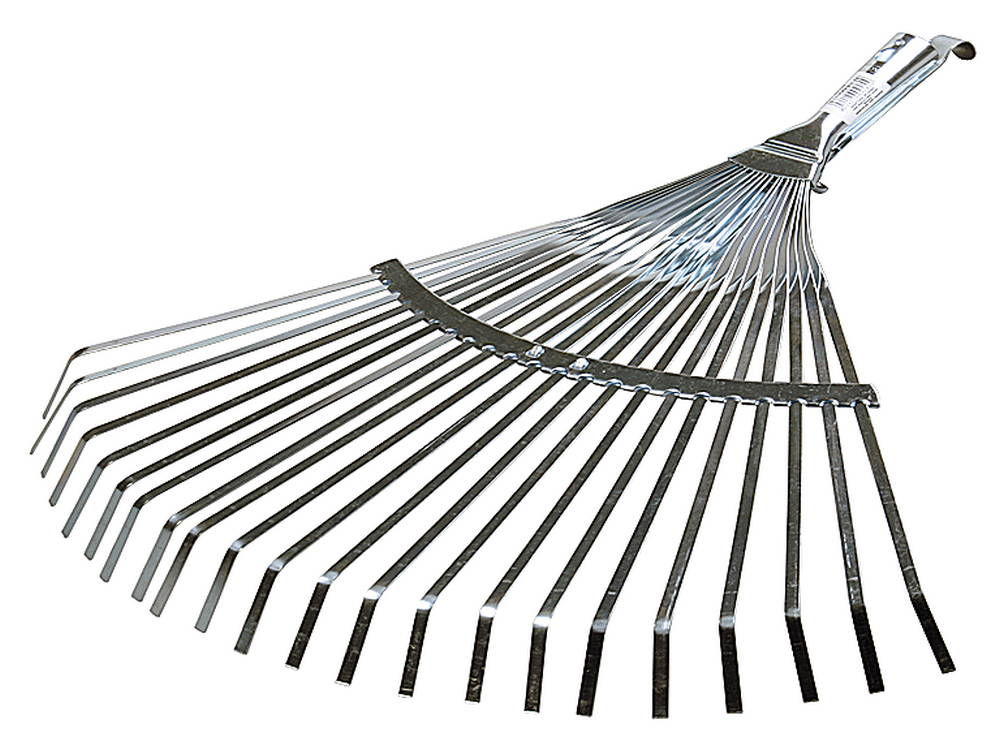 Регулируемые веерные грабли 300-450 мм, 22 плоских зубца, гальваническое покрытие RACO 4231-53/733