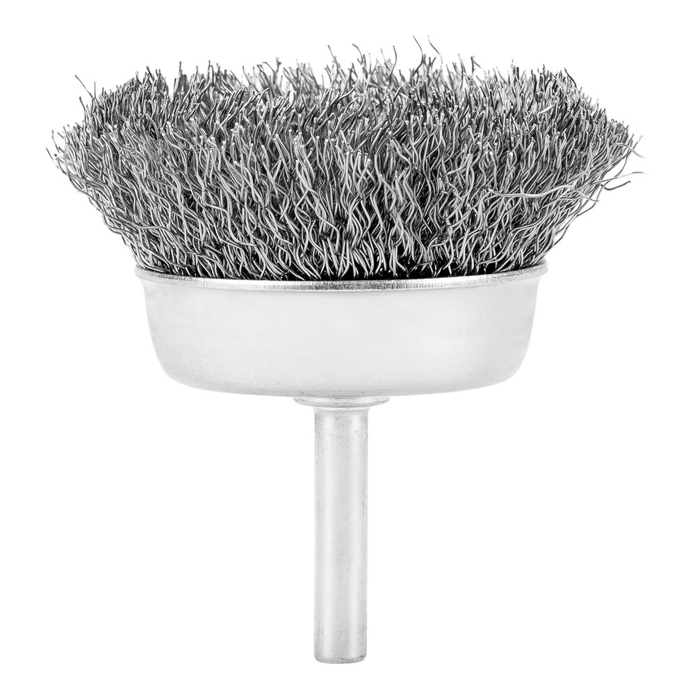 Щетка для дрели, 65 мм, чашка со шпилькой, витая проволока Сибртех (744777)