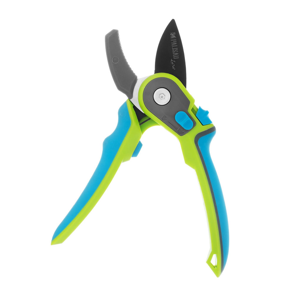 Секатор с наковальней, 220 мм, регулировка захвата, трехкомпонентные рукоятки, Luxe, Palisad (60480)