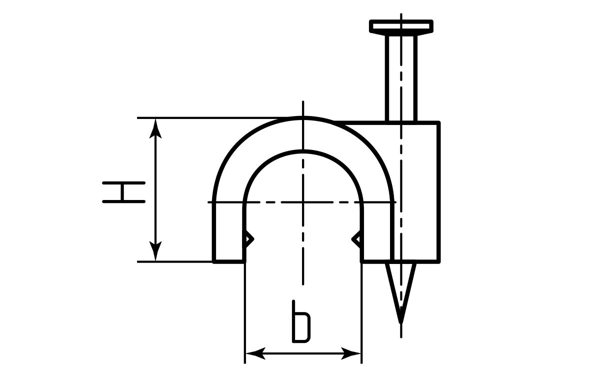 Скоба пластиковая СПК 8 (40шт) (Fortisflex) (49460)