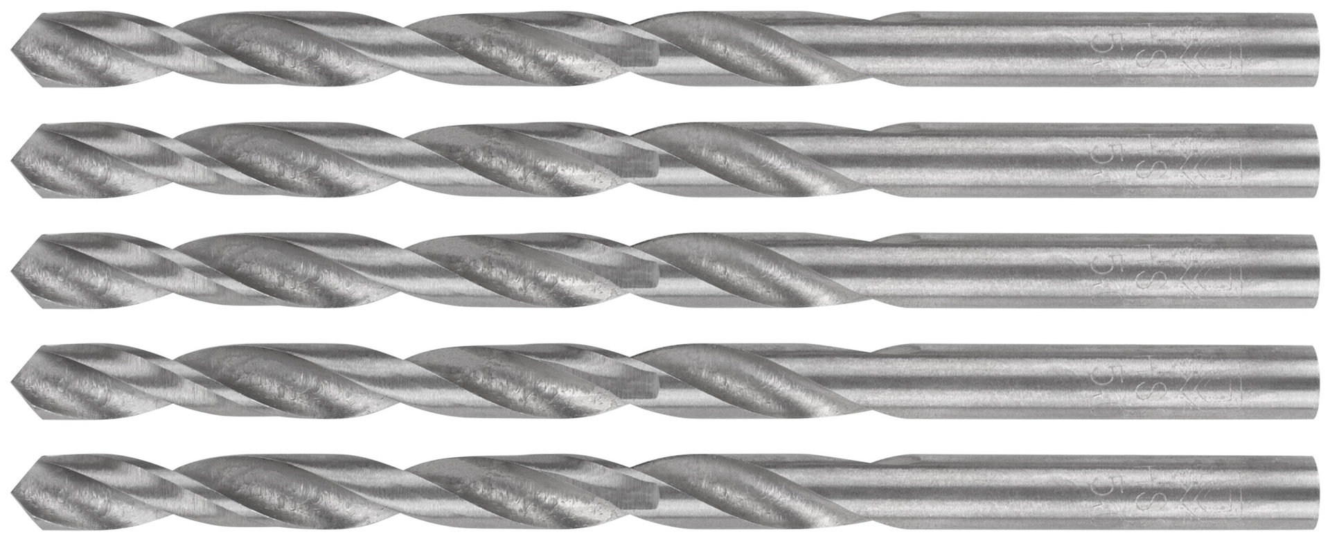 Сверла по металлу HSS, угол заточки 118°, 5,0 x 86 мм, (5 шт.) (35564М)