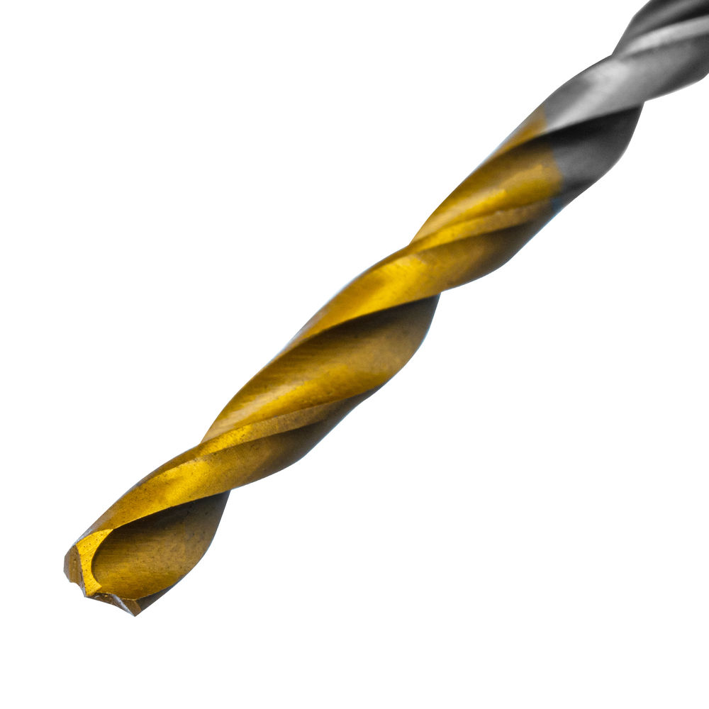 Сверло спиральное по металлу 3,2 x 65мм, Р6М5, Golden Tip, многогранная заточка, 2шт. Denzel (718269)