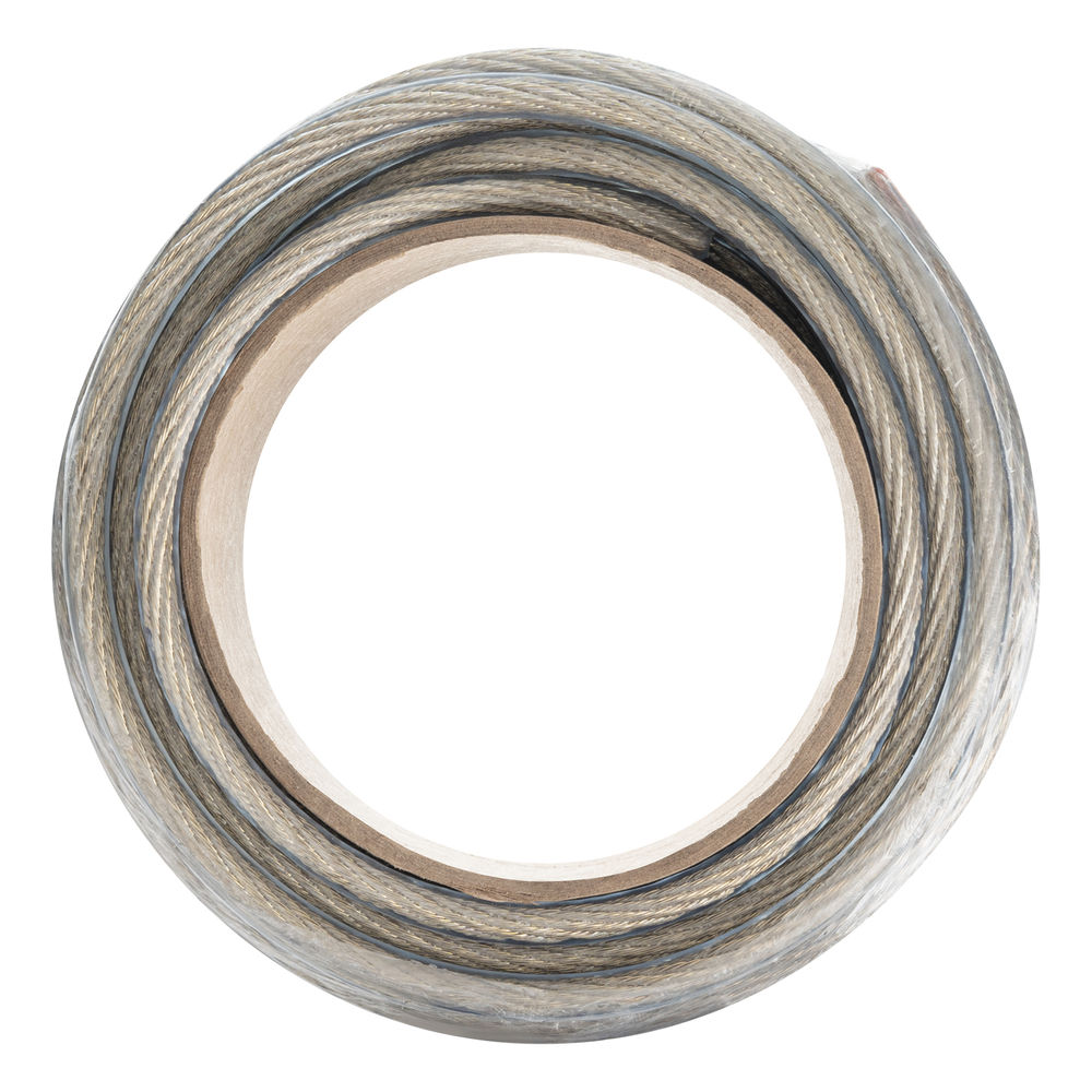 Трос металлополимерный прозрачный ПР-8.0, толщина 8.0 мм, моток 20 метров Сибртех (476413)