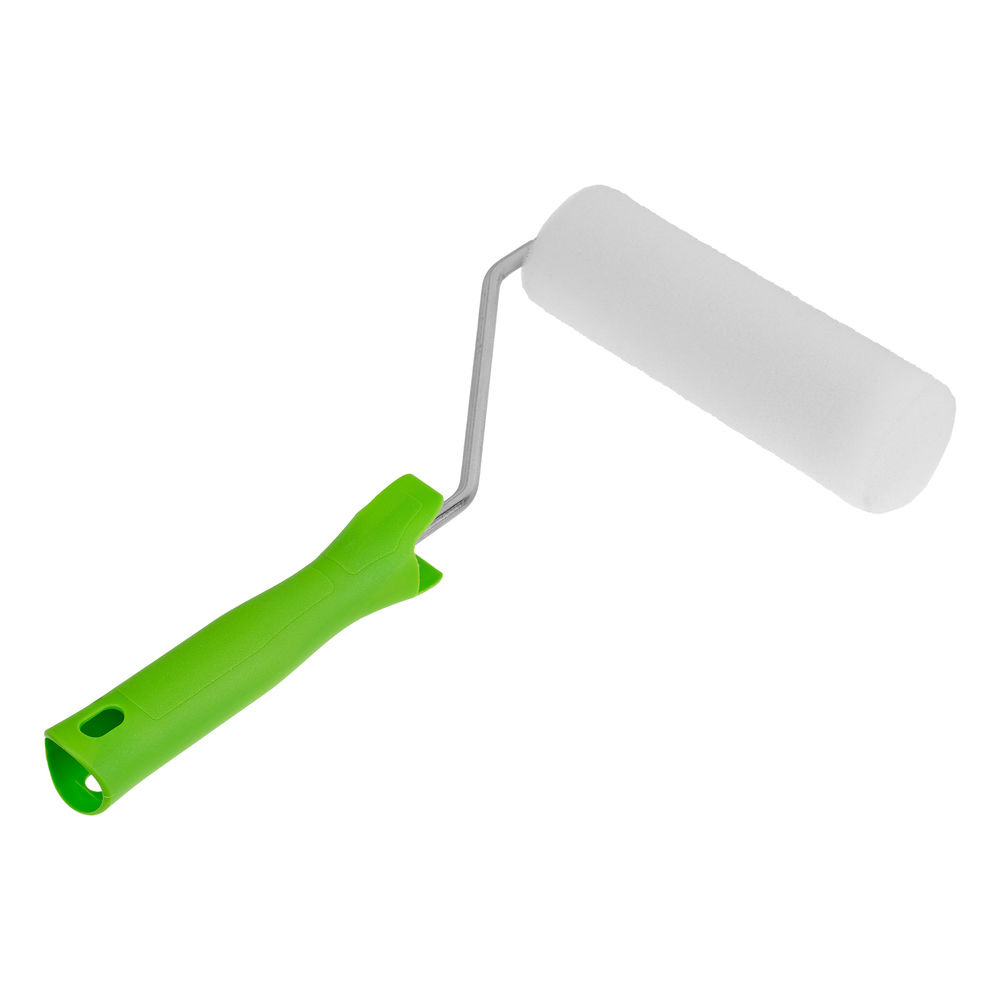 Валик Поролон с ручкой и 2 шубки 140 мм, D 42 мм, D ручки 6 мм Сибртех (80450)