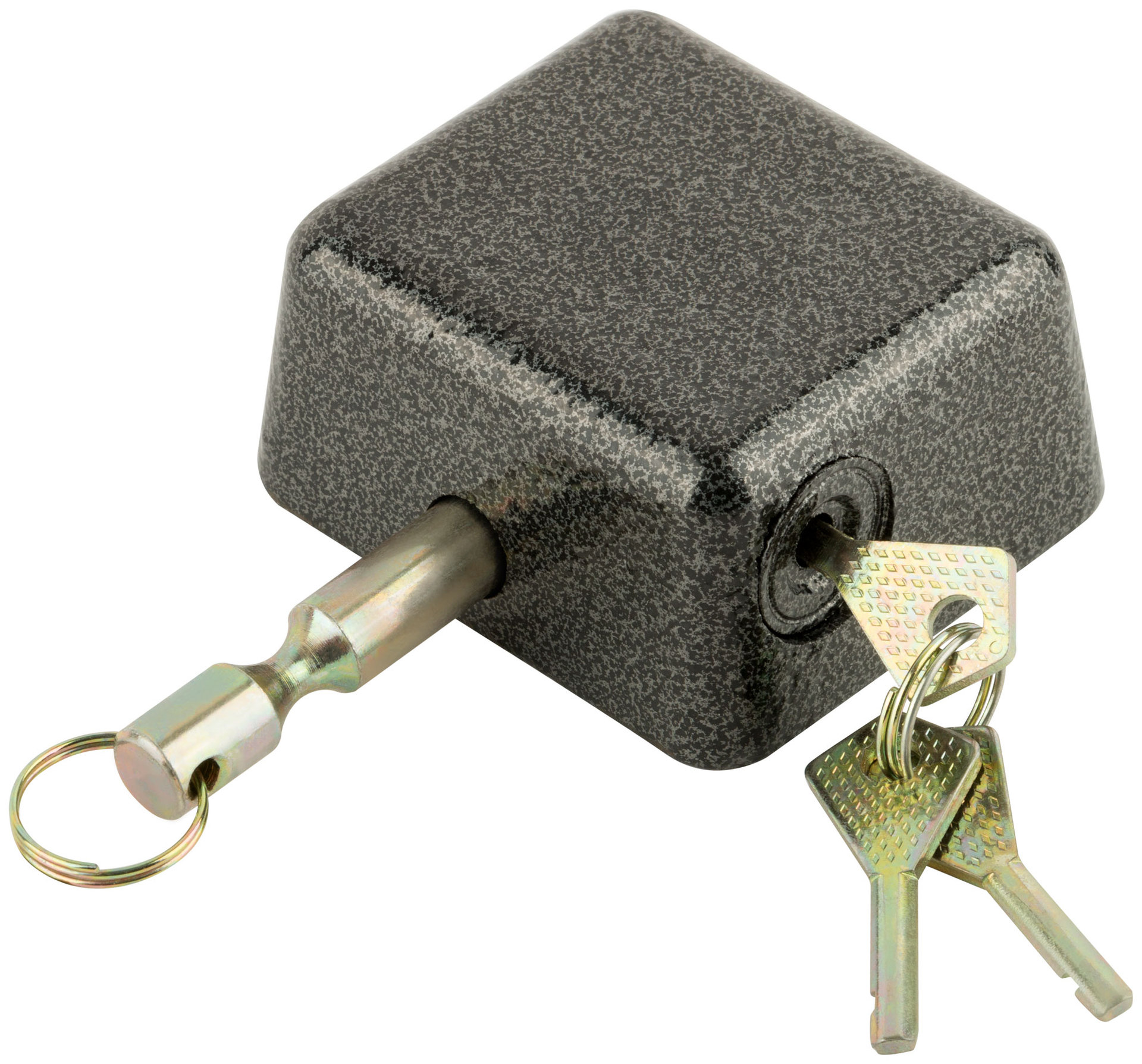 Замок навесной с закрытой дужкой 80x70x40 мм, стальная дужка 11,7 мм (67031)