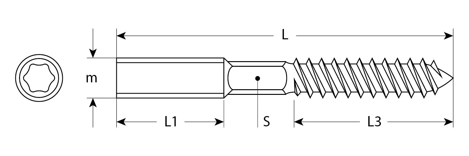 ЗУБР М8 x 100 мм, 800 шт, сантехническая шпилька (37870-08-100-800)