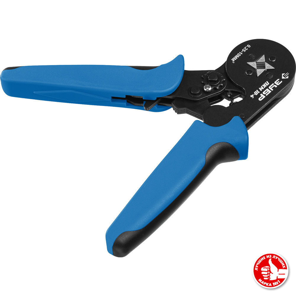 Пресс-клещи мультидиапазонные с квадратным профилем 0.25 - 10 мм2 ЗУБР ПКМ-10-4 Профессионал 22695