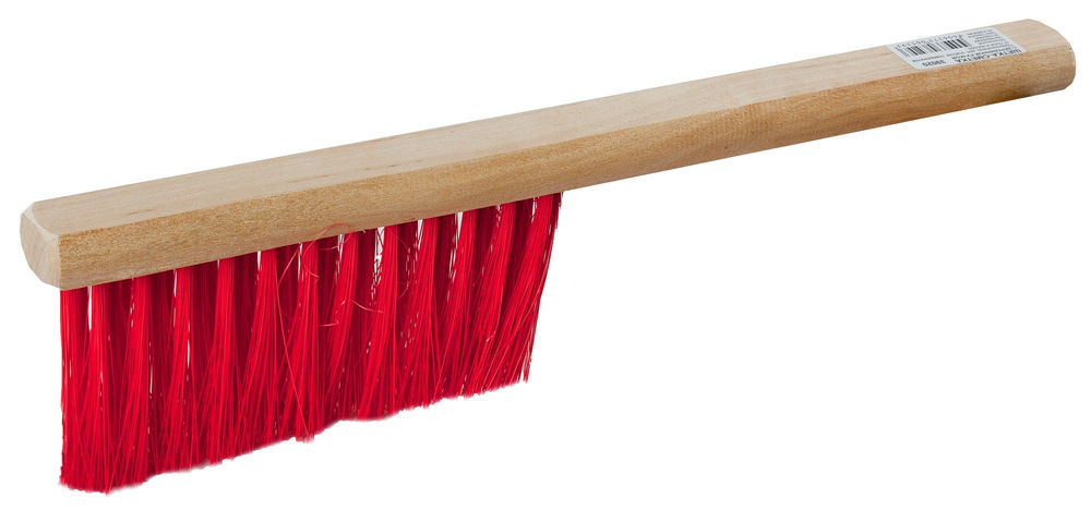 Деревянная рукоятка, длина 320 мм, искусственная щетина, щетка-сметка (39020)