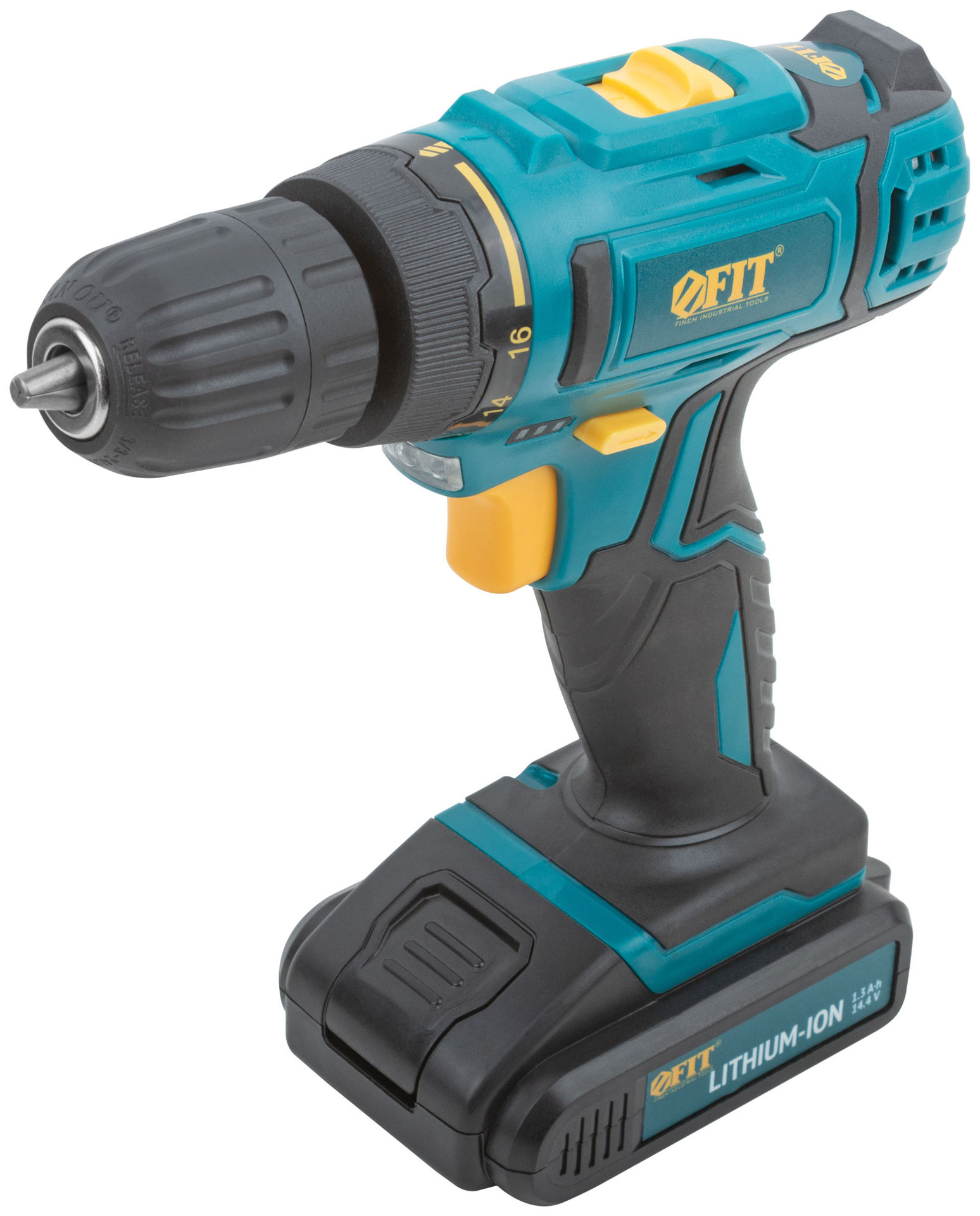 Дрель-Шуруповерт акк. 14,4 В; 0-400/1450 об/мин; 23 Нм; 1 (Li-Ion) 1,3 Ач; 1,5 ч.; рез. накл.; коробка (80187)