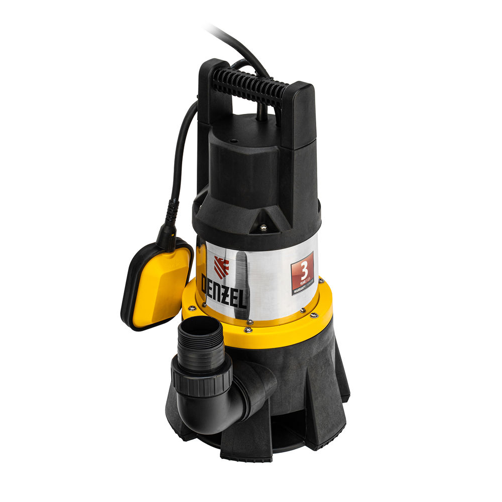 Дренажный насос DP1400X, 1400 Вт, подъем 11 м, 25000 л/ч Denzel (97228)