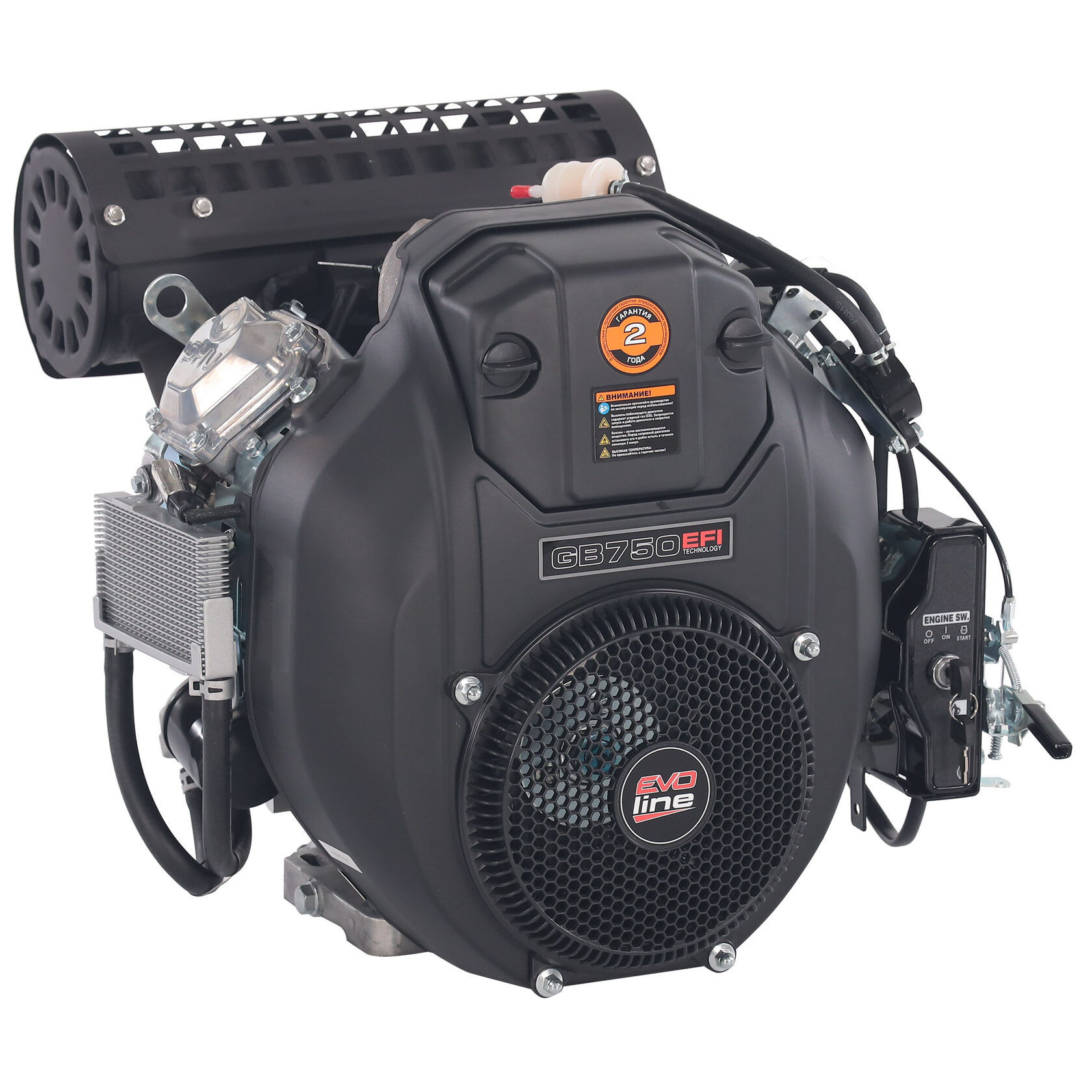 Двигатель бензиновый EVOline GB 750 EI 25.4 мм 4500 (произведено Zongshen)