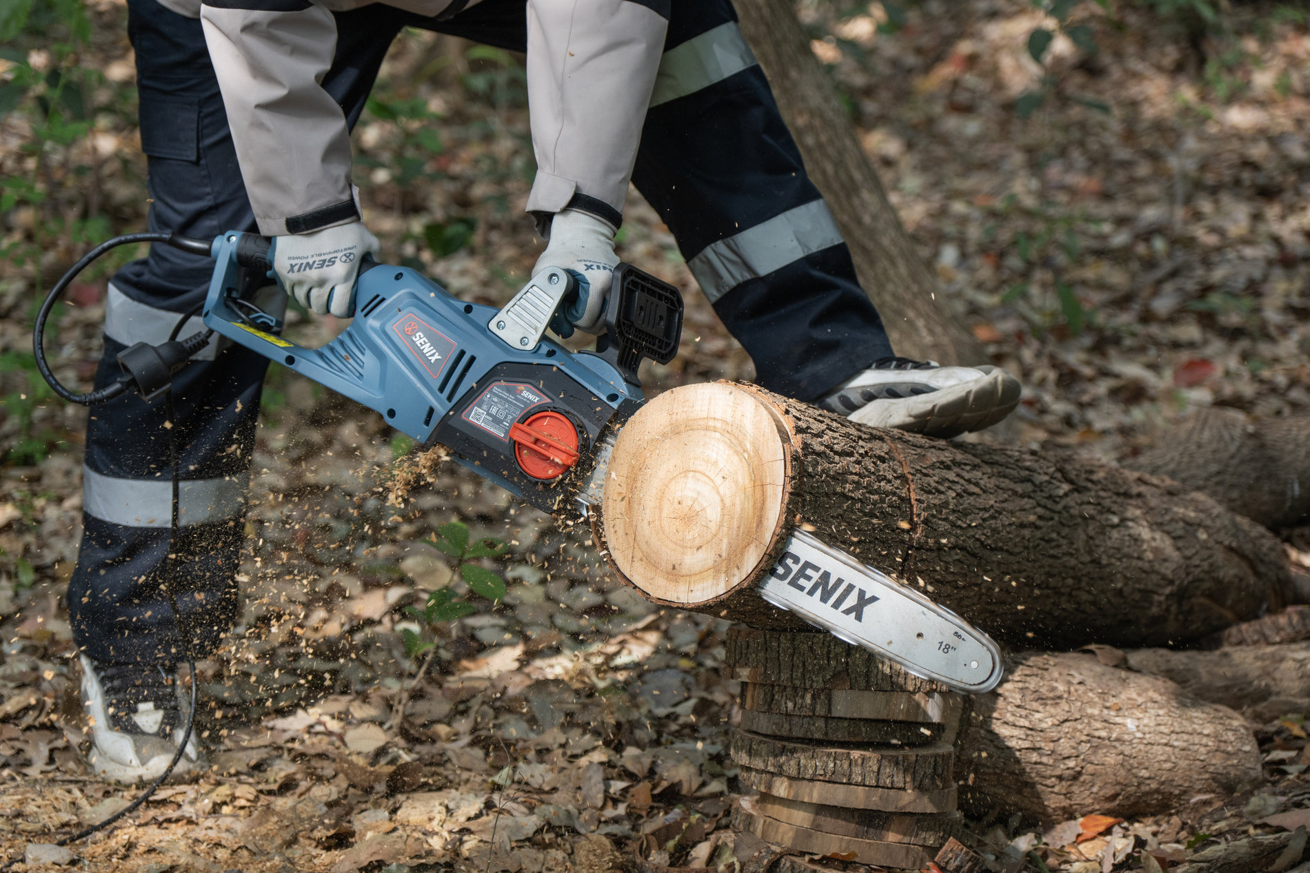 Электрическая цепная продольное исполнение пила 2400Вт, 47,5 (18)
