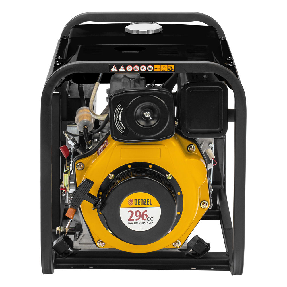 Генератор дизельный DES-32E, 3,2 кВт, 230 В, 11 л, электростартер Denzel (94412)