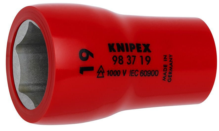 Головка торцевая VDE 3/8 6-гранная, 19 мм, диэлектрическая (KN-983719)