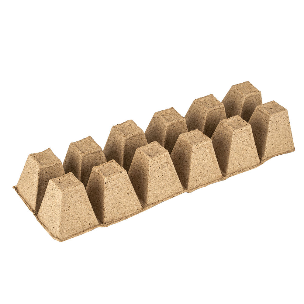 Кассета для рассады, 310 х 100 х 50 мм, 12 ячеек, торфяная, 3 шт, (64368)