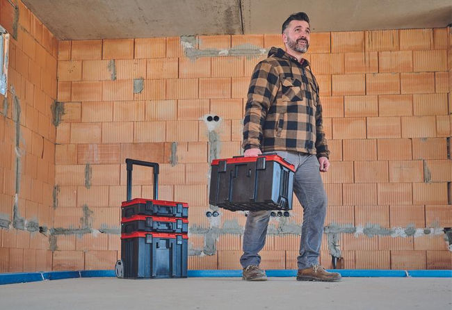 Кейс инструментальный системный Einhell E-Case M, внутренние р. 415х280х250мм,до 90кг (4540021)