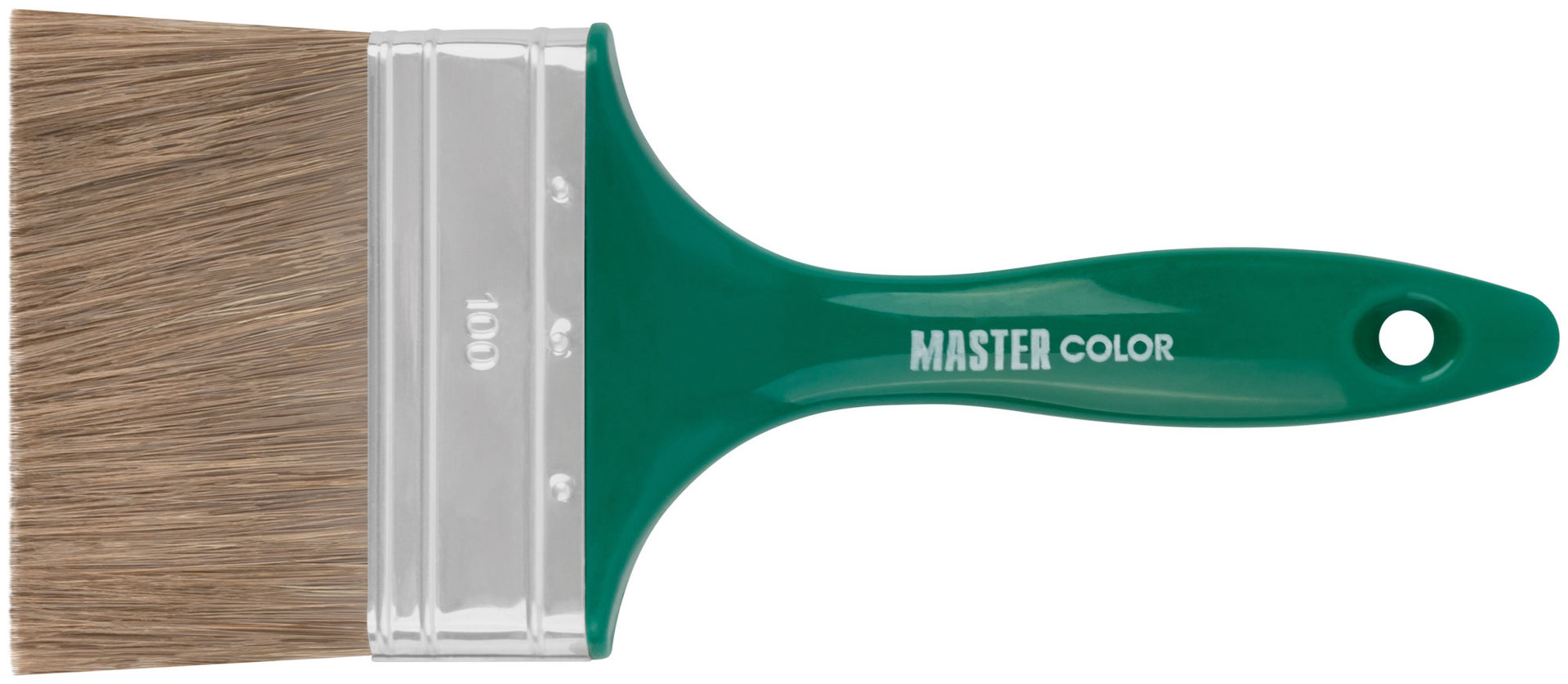 Кисть флейцевая, толщ. 16 мм, 70% ПЭT/30% натур. щетина, нерж.обжим, пласт.ручка, ширина 100 мм (30-0235)