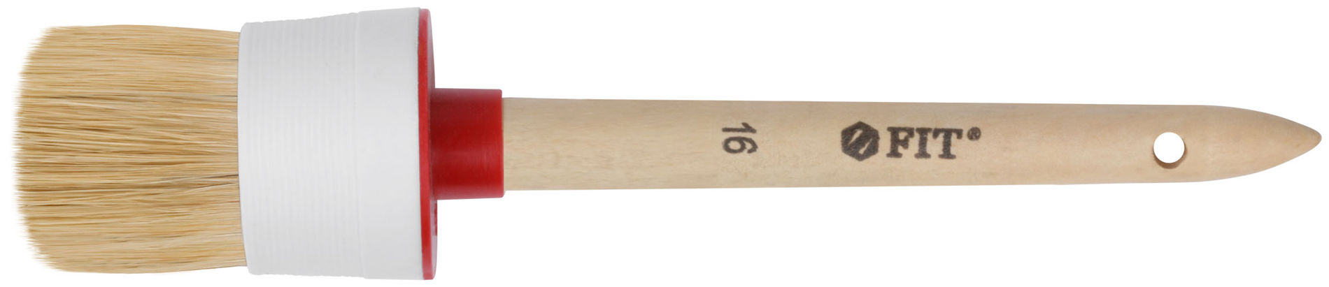 Кисть круглая, натуральная светлая щетина №16 (55 мм) (01309)