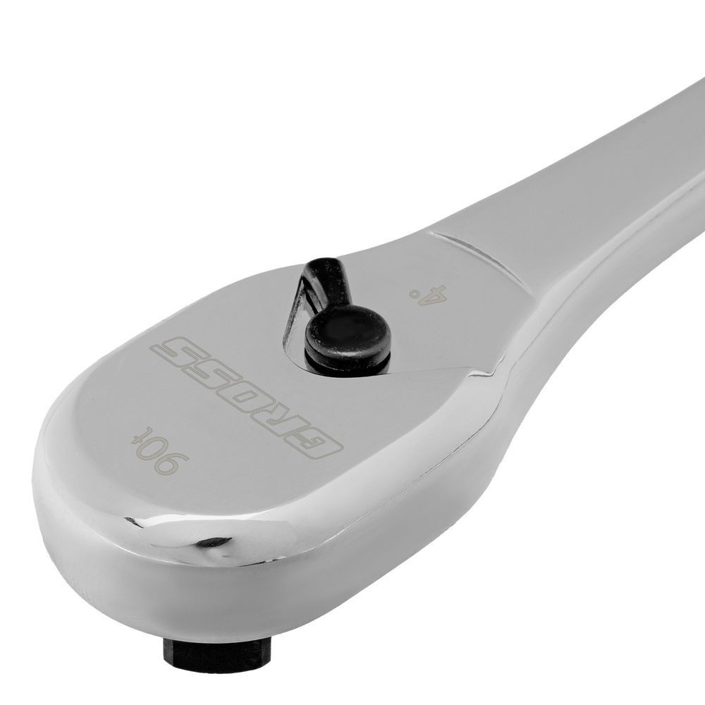 Ключ-трещотка 1/2, CrV, 90 зубьев, усиленный, хром Gross