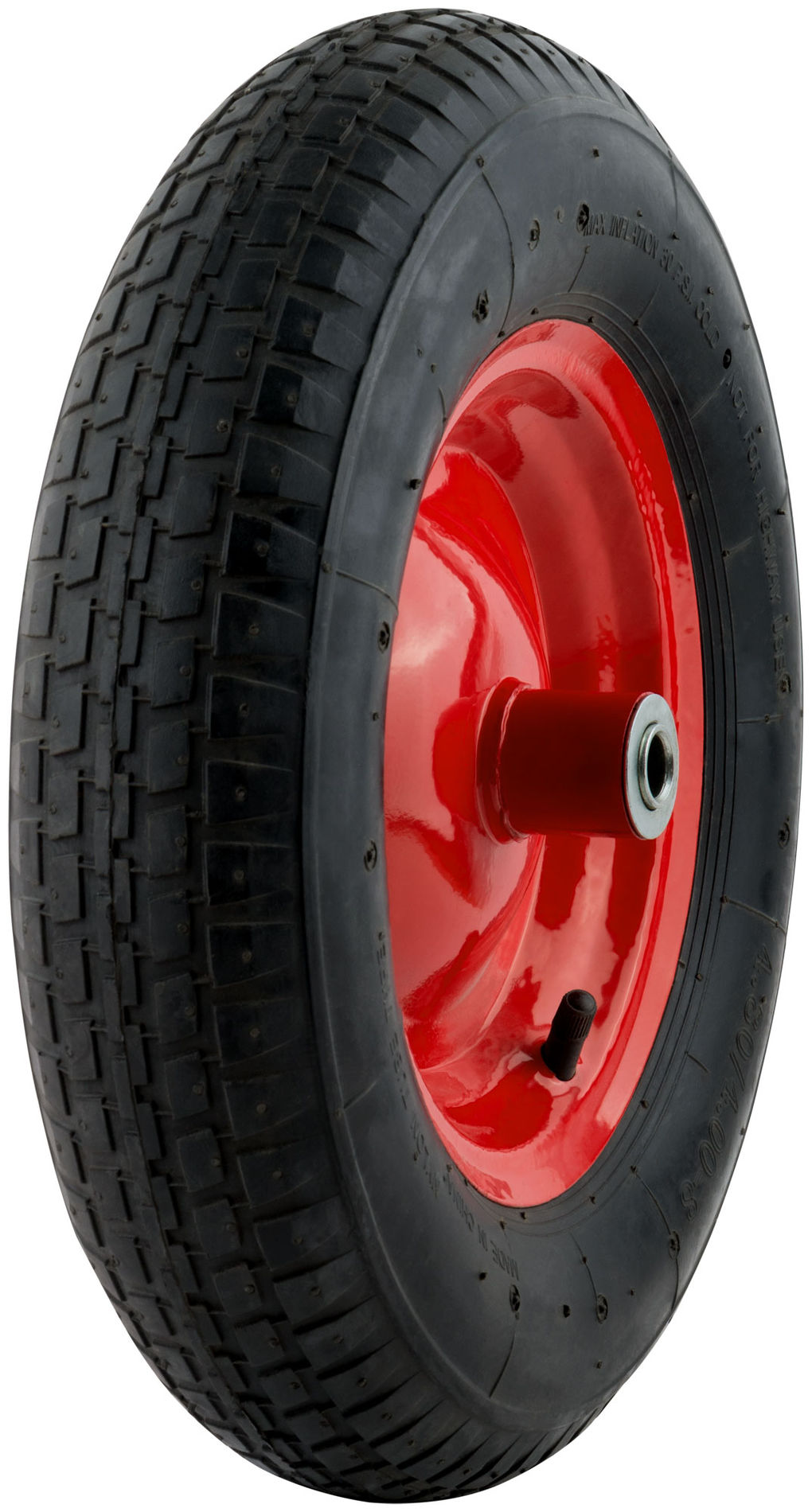 Колесо запасное 400х90x230 мм для тачки 77556 ( 4,80/4,00-8 ) ( посадка ширина 130 мм, диаметр 16 мм ) (77566)