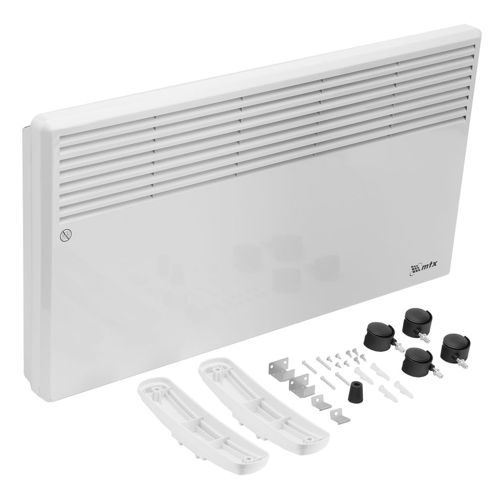 Конвектор электрический CH-2000, 2000 Вт, X-образный нагреватель, термостат, колеса MTX (98107)