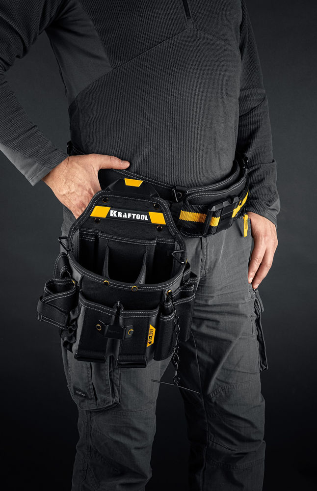 Сумка поясная 290 х 310 мм с быстросъёмным креплением FastClip KPB-23 KRAFTOOL 38766