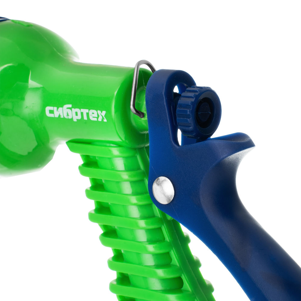 Набор поливочный, растягивающийся шланг 15 м, 7 режимов пистолет, соединитель, адаптер Сибртех (67544)